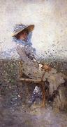 Nicolae Grigorescu Woman in the Garden oil painting picture wholesale